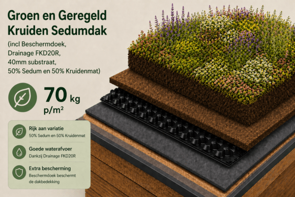 Groen en Geregeld Lichtgewicht Sedumpakket plus