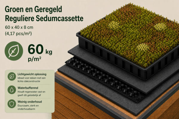 Groen en Geregeld Reguliere Sedumcassette