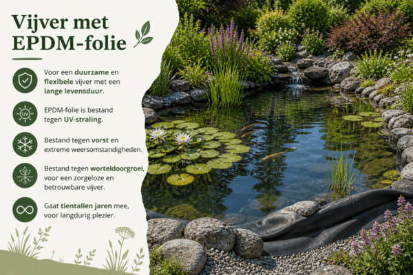 Vijver met EPDM-folie Groen en Geregeld